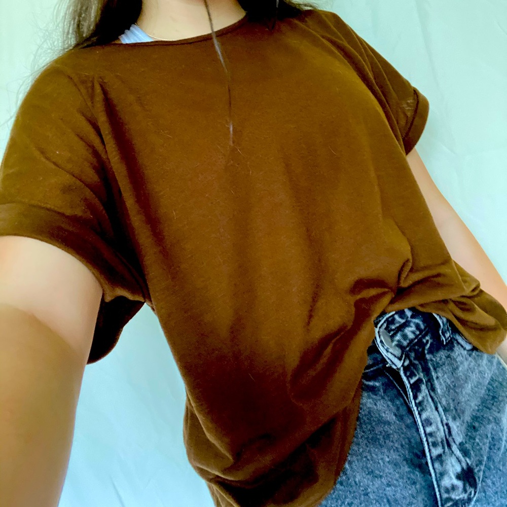 Brown oversized T-shirt